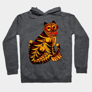 Korean Folk Art Happy Tiger Hoodie